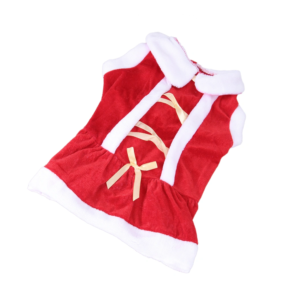 Adorable Christmas Skirt Warm Pet Clothes Party Dress Pet Supplies for Teddy Bichon (Size L)