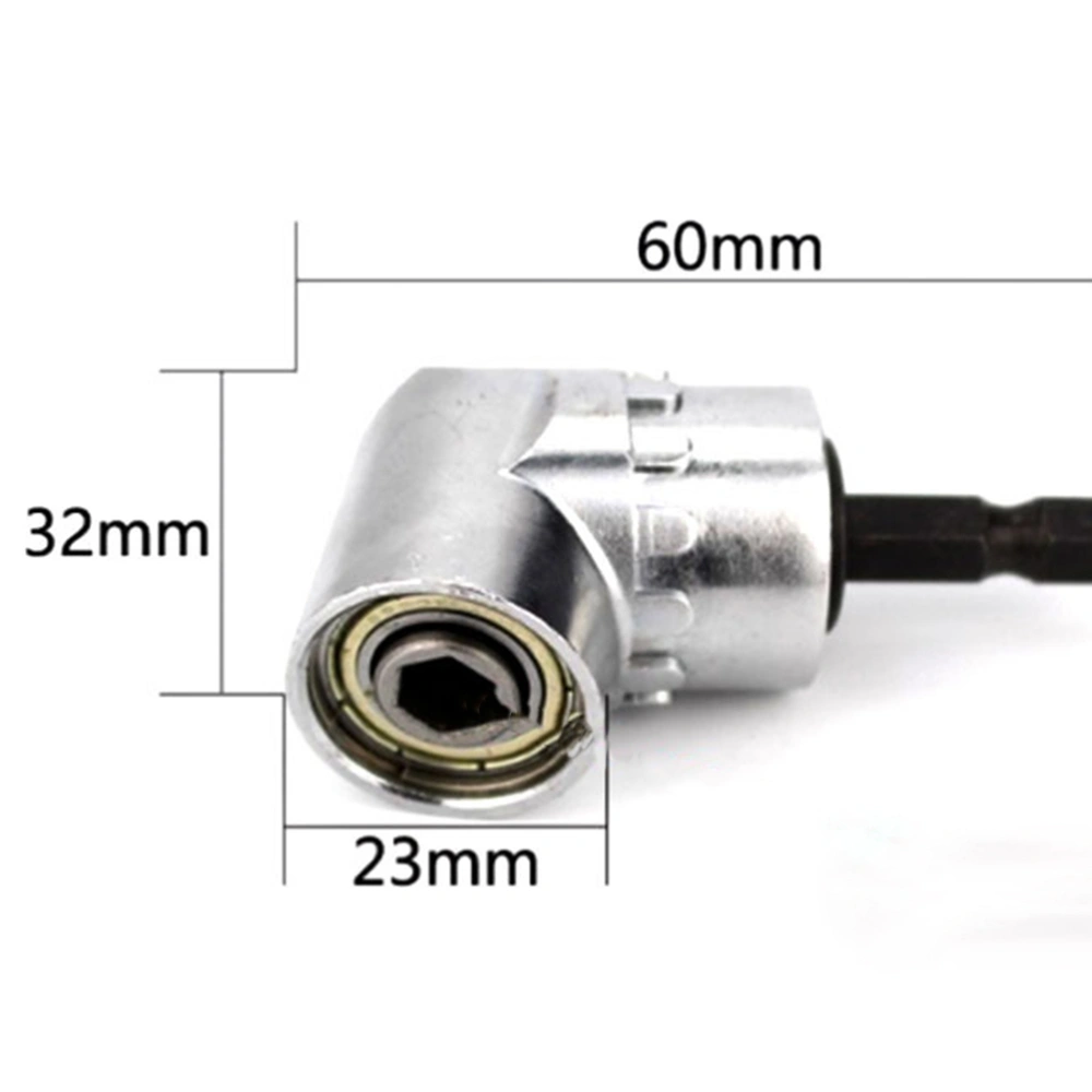 Right Angle Driver Angle Extension Hex Drill Bit Screwdriver Socket Holder Adaptor Power Screwdriver Drill Attachment with universal Flexible Shaft (Short Shank)