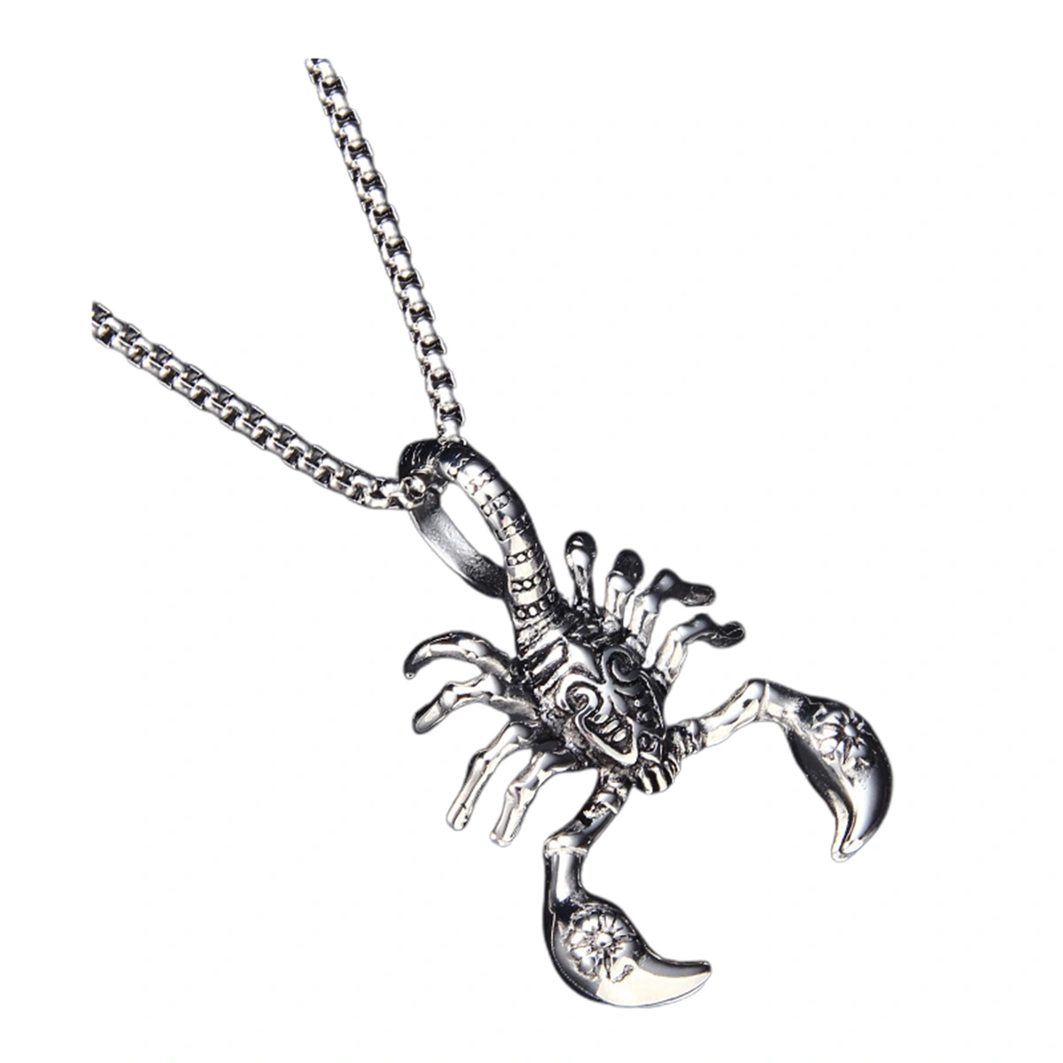 Hip Hop Retro Necklace Fashion Male Necklace Scorpion Pendant Titanium Steel Necklace Chain Jewelry for Men Women