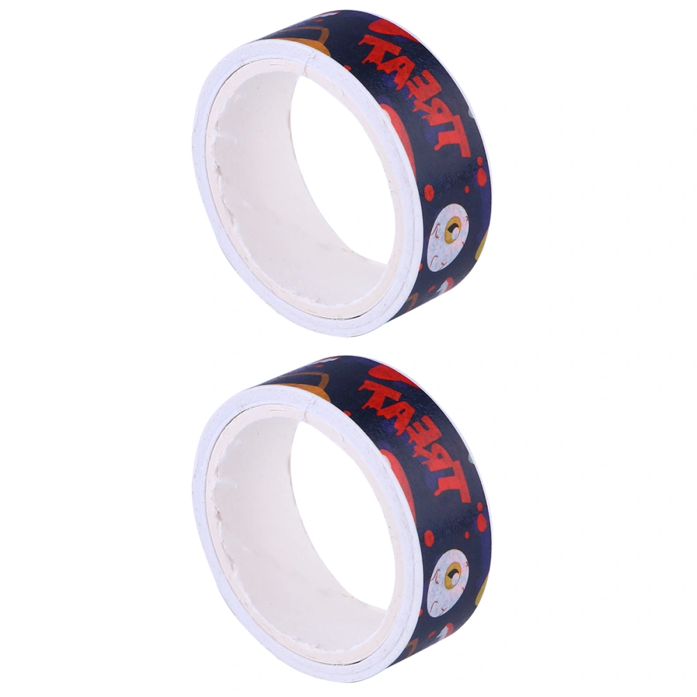 2 Roll Halloween Washi Tape DIY Holiday Adhesive Paper Tape Gift Wrapper Sticker