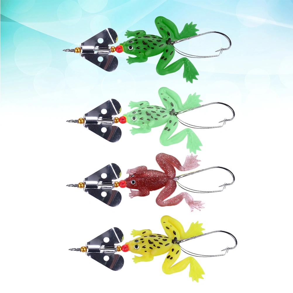 4 Pcs Fishing Fake Baits Sequin Freshwater Lures Single Hook Bionic Baits Outdoor Artificial Fishing Lures Deep Sea Baits