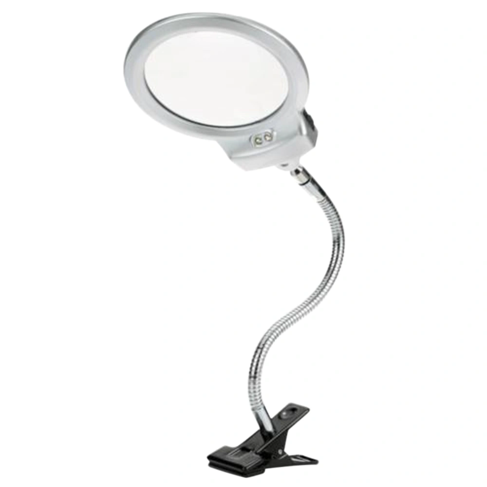 Clip-on LED Folding Light Table Reading Magnifier Lamp LED Light Magnifying Glass With Clamp