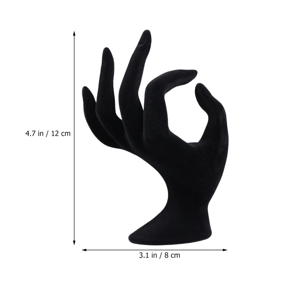 Hand Form Jewelry Display Ring Stand Holder Hand Mannequin Rack for Ring Jewelry Display(Black)