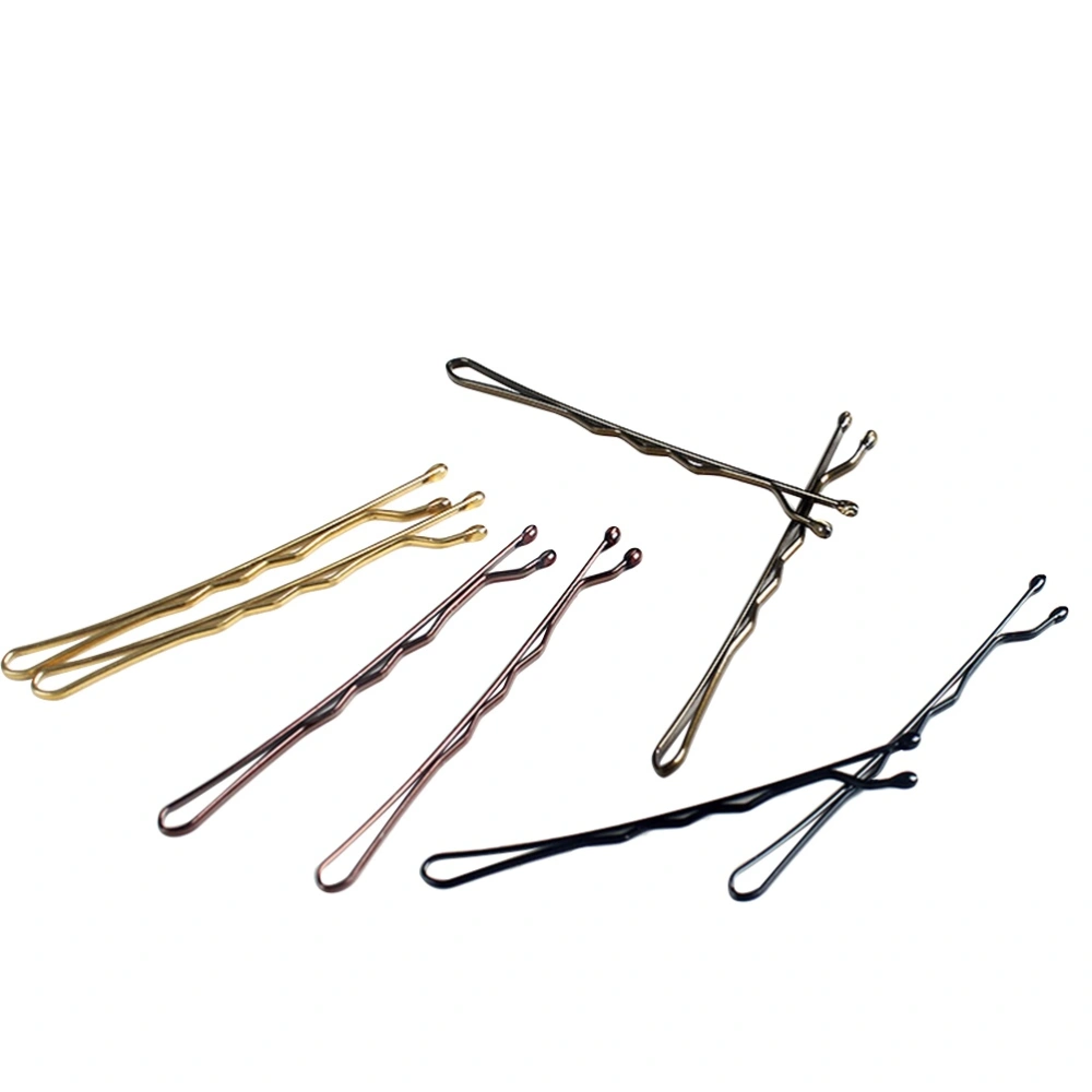 144pcs Classic Bobby Non Hair Clips Hairpins Hair Accessory for Women Girls (Gold + Coffee + Light Grey Gold)