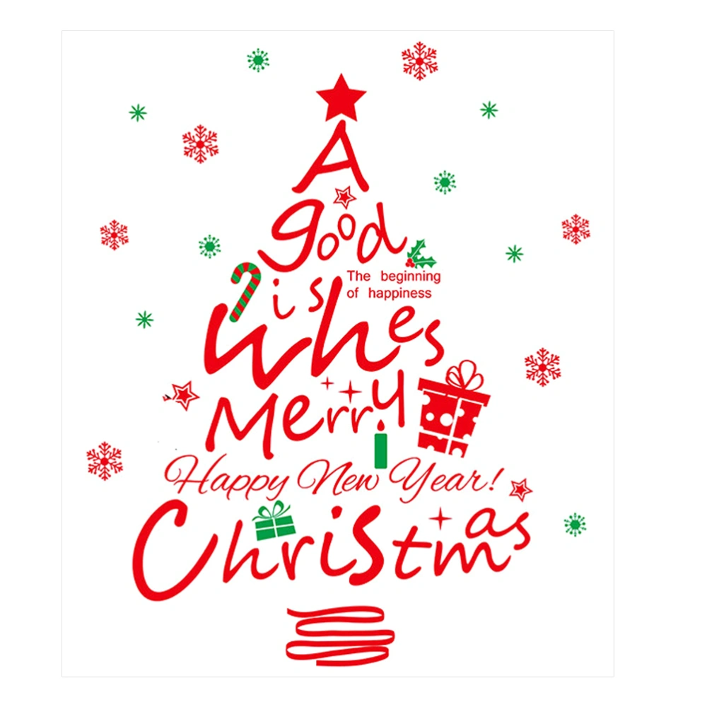 Xmas Decorative Sticker Creative Wall Stickers Xmas Wall Decal Window Sticker