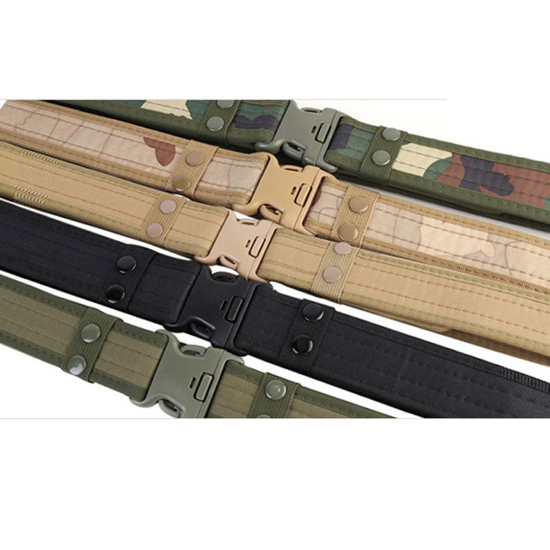 Men's Boys Outdoor Western Tactical Oxford Cloth Belt Waistband Quick Release Buckle Belt Sports Mountain Climbing Belt (Camouflage)