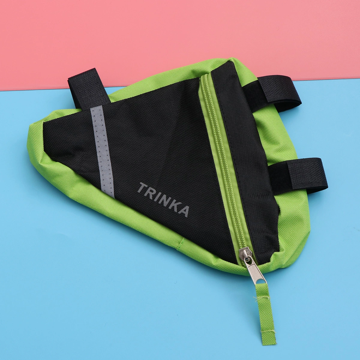 Triangle Cycling Bike Tube Bag MTB Road Front Frame Bag Pannier Accessories (Green)