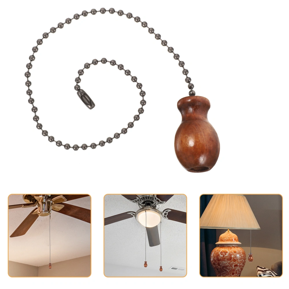 5pcs Ceiling Fan Pull Chain Wooden Pendant Beaded Fan Chain Bedside Lamp Chain