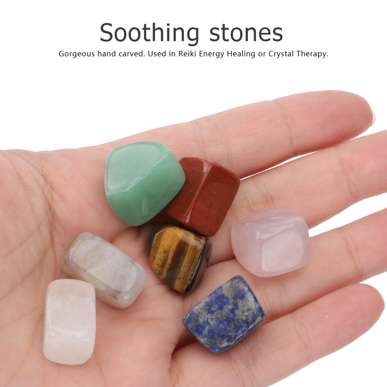 1Set Irregular  Crystals colorful Gemstone and Worry Stones for Grounding Balancing Soothing Meditation 10-20mm