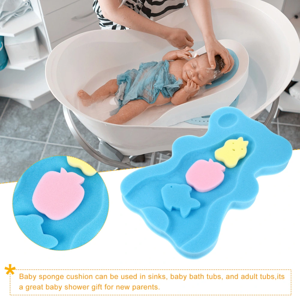 Baby Bath Sponge Support Infant Bath Cushion Comfy Skid Proof Bathing Mat