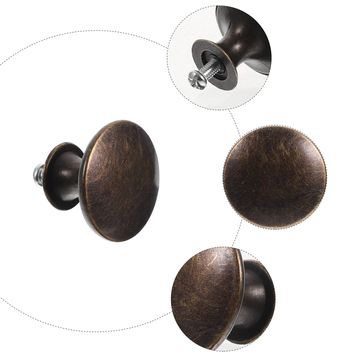 12pcs Door Handle Dresser Pull Replacement Round Knob For Drawer Cabinet