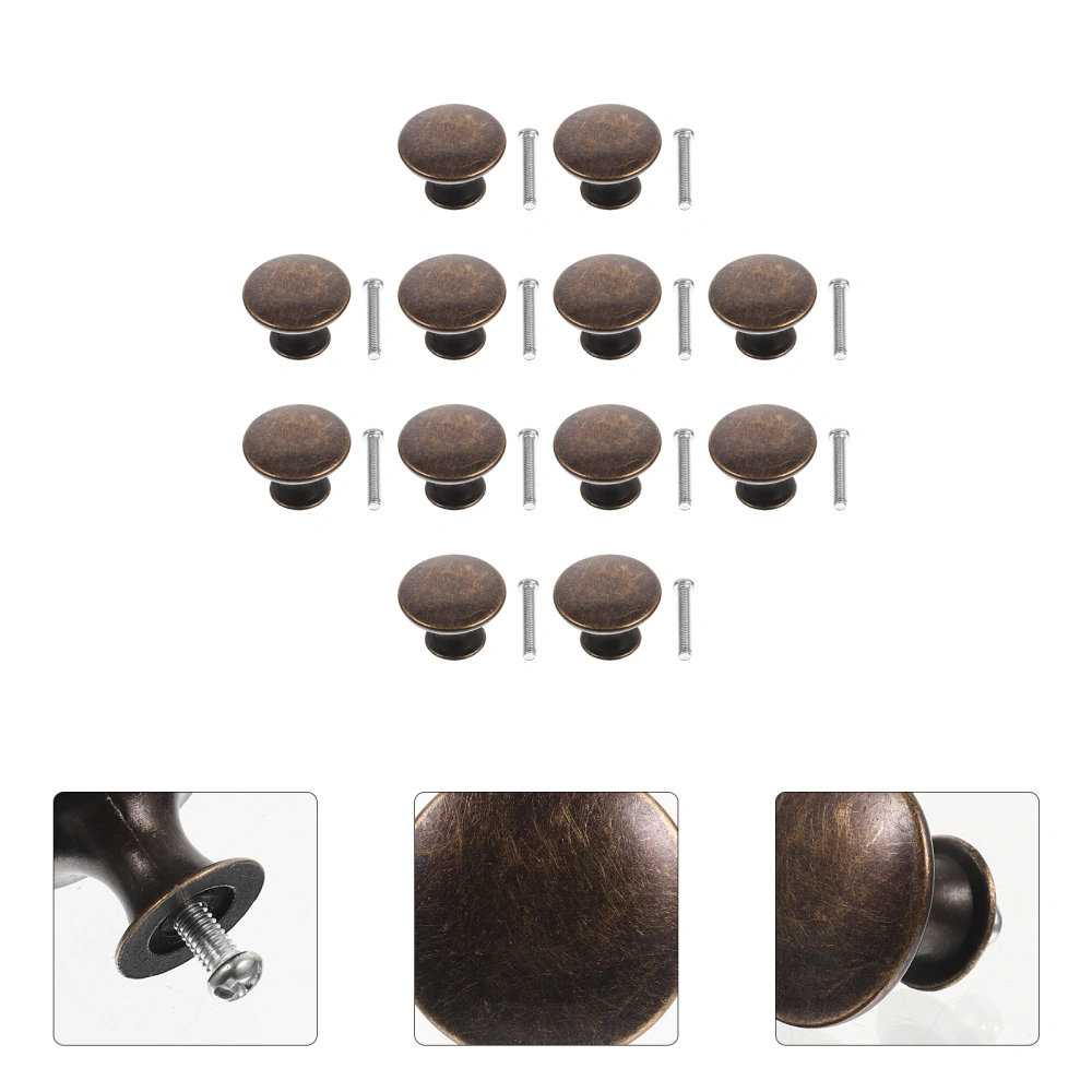 12pcs Door Handle Dresser Pull Replacement Round Knob For Drawer Cabinet