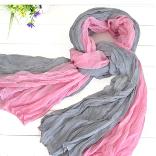 Fashion Autumn Winter Linen Cotton Crinkly Women's Long Scarf Shawl Shoulder Cape - Free Size (Random Color)