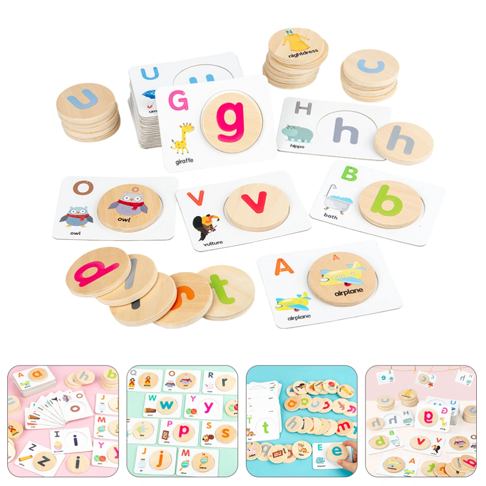 1 Set of Letters Matching Toys Wooden Kids Educational Toys Early Learning Toys