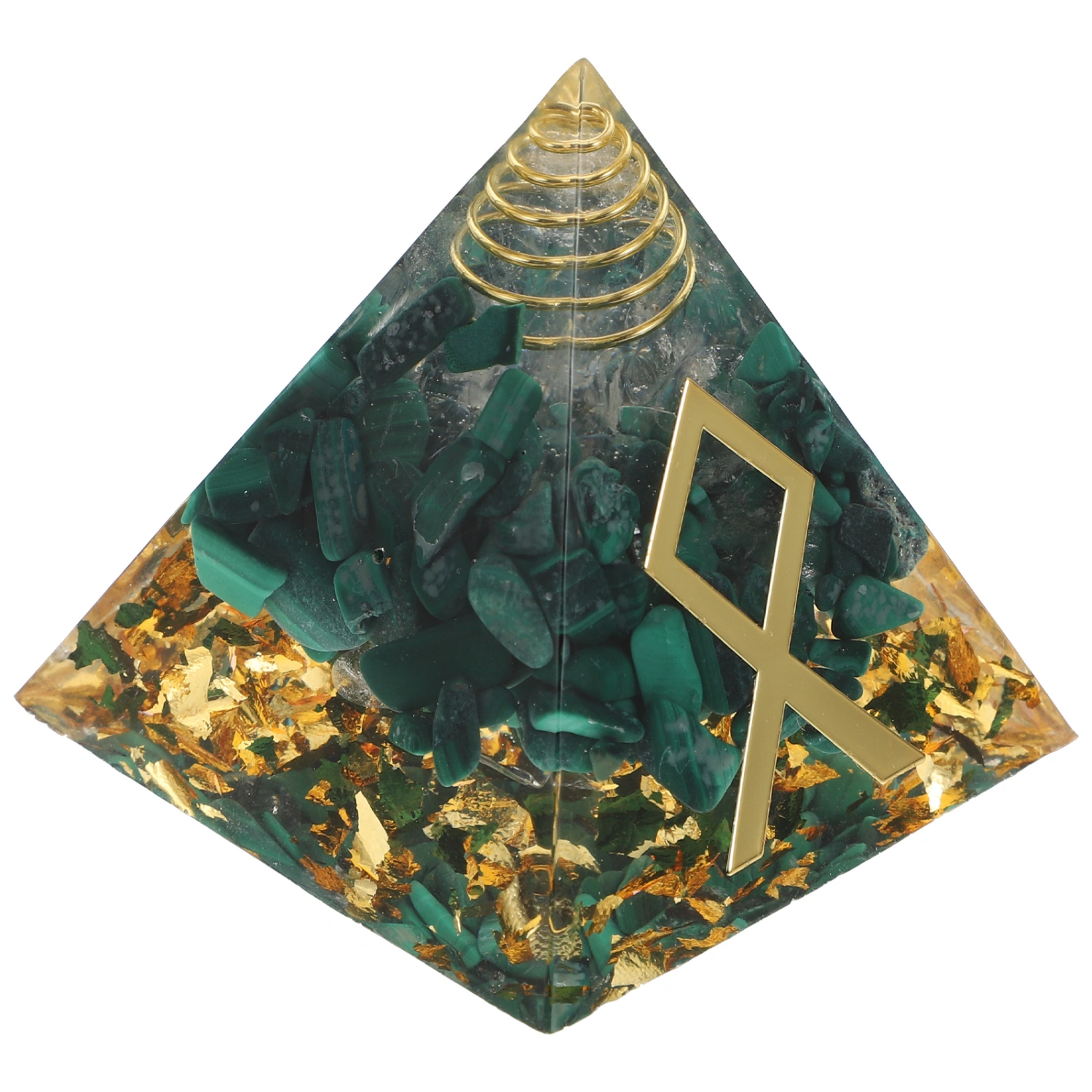 1Pc Crystal Pyramid Adornment Desktop Fengshui Ornament Energy Pyramid Decor