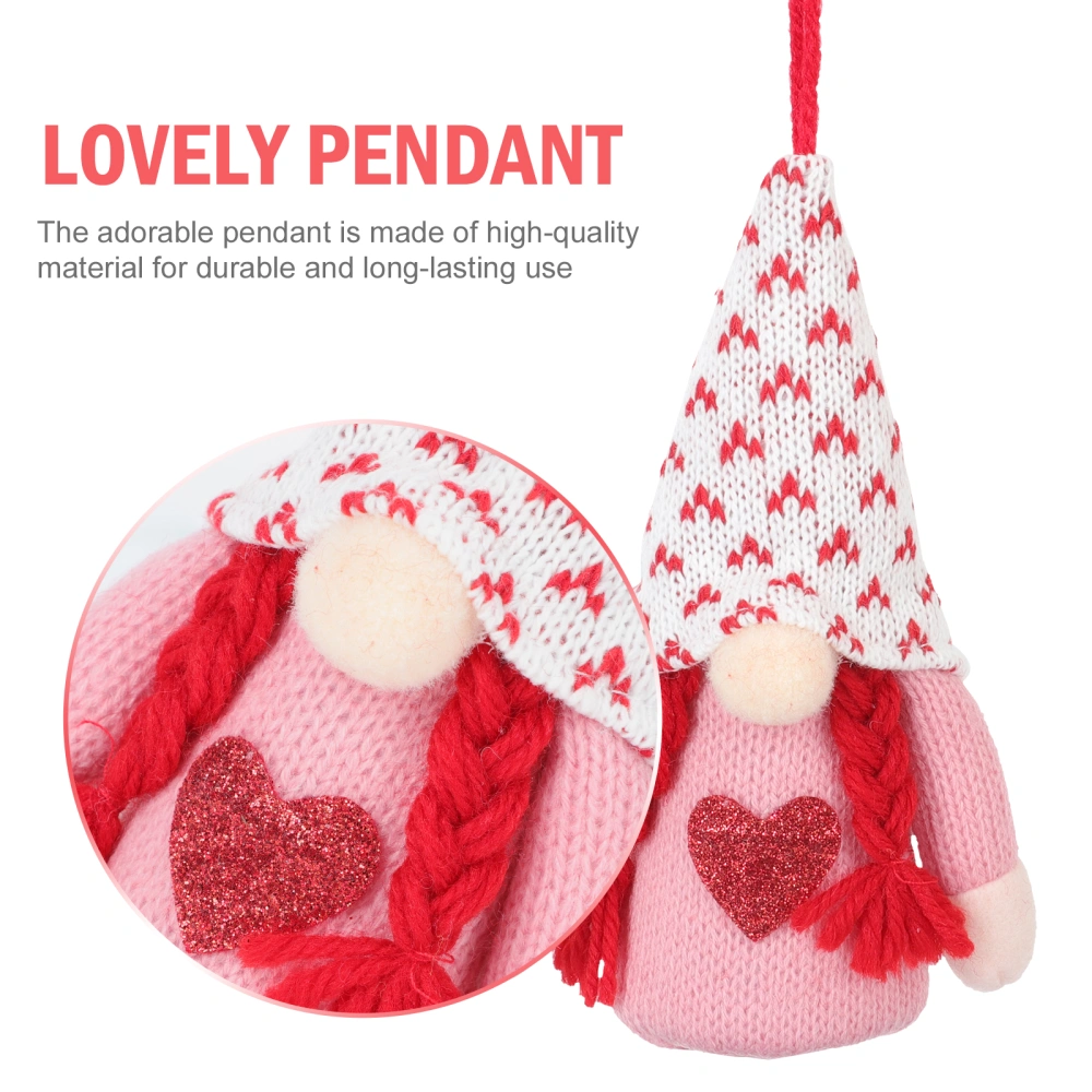 1pc Valentine's Day Gnome Pendant Festival Gnome Pattern Hanging Decor