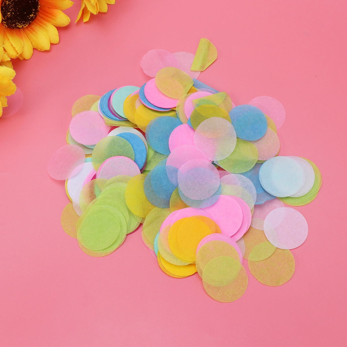 2.5cm 50g Wedding Round Confetti Colorful Paper Romantic Table Decoration Party Sprinkle Confetti Decoration for Wedding Birthday Party DIY Valentine's Day