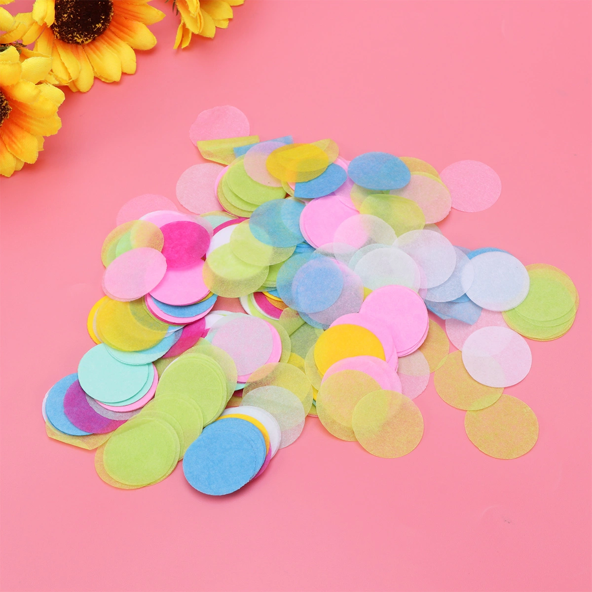 2.5cm 50g Wedding Round Confetti Colorful Paper Romantic Table Decoration Party Sprinkle Confetti Decoration for Wedding Birthday Party DIY Valentine's Day