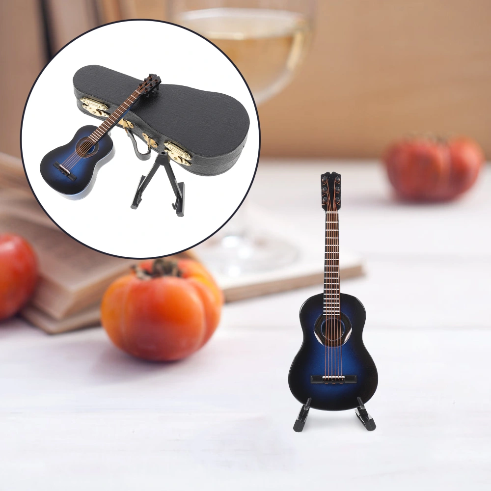 1 Set Small Wooden Guitar Model Miniature Guitar Model Decoration for Home