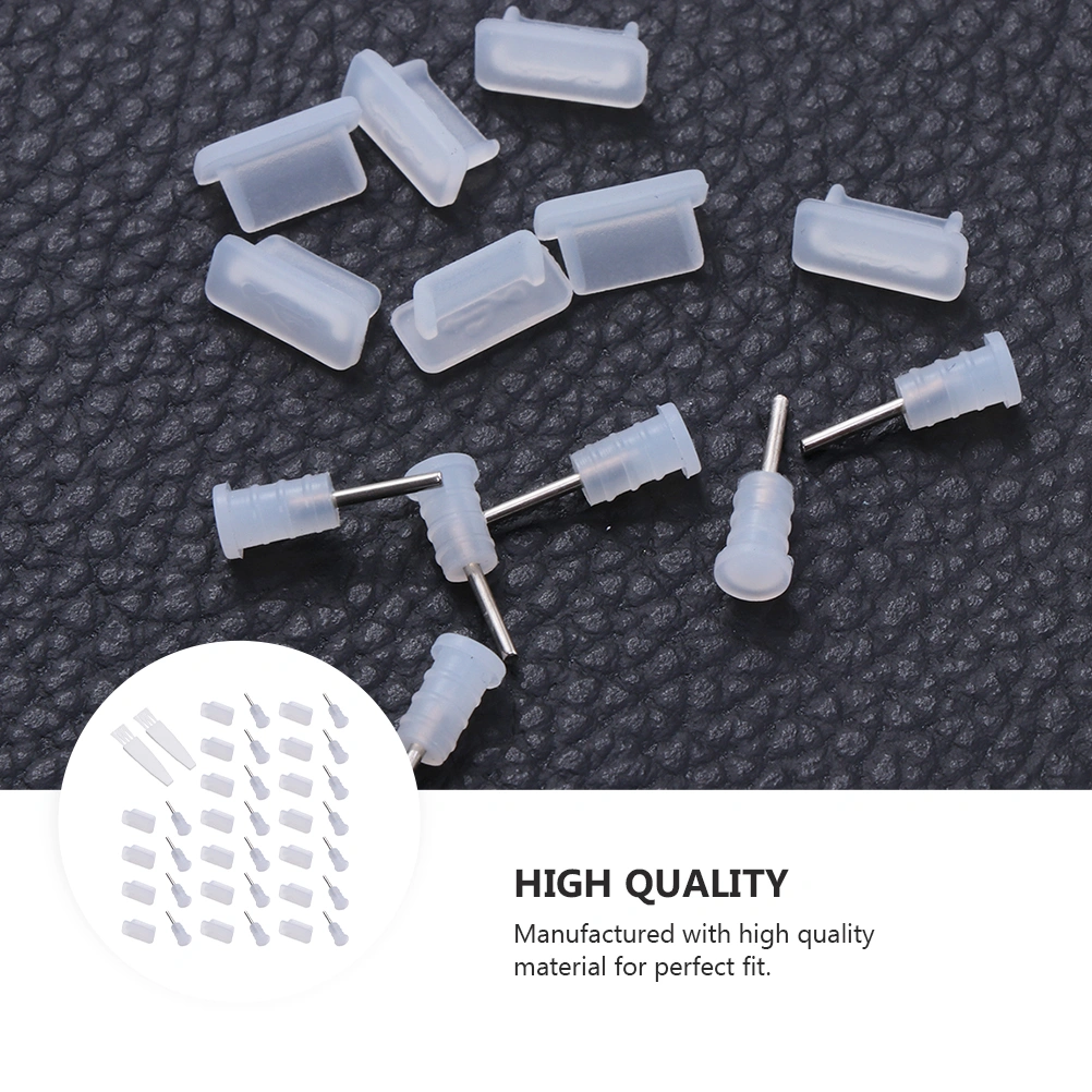 20 Pairs Type C Anti Dust Protective Covers Earphone Stoppers Protector Plugs