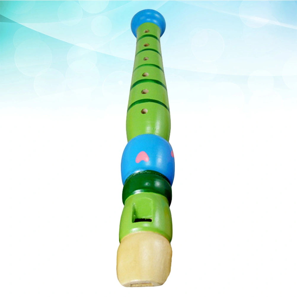 6-Hole Wooden Children Flute Beginner Descant Recorder Music Playing Wind Instruments (Random Style)