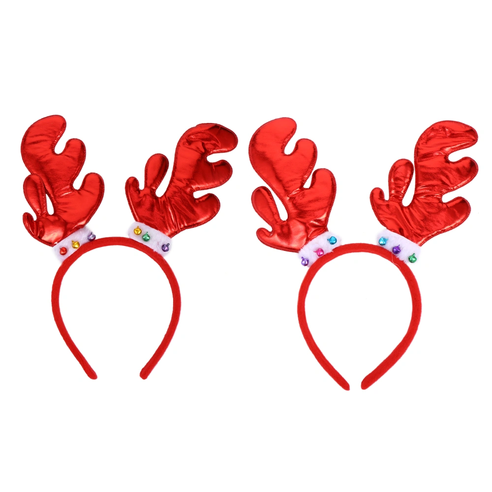 2pcs Reindeer Antlers Hair Hoops Christmas Lovely Decor Party Supplies