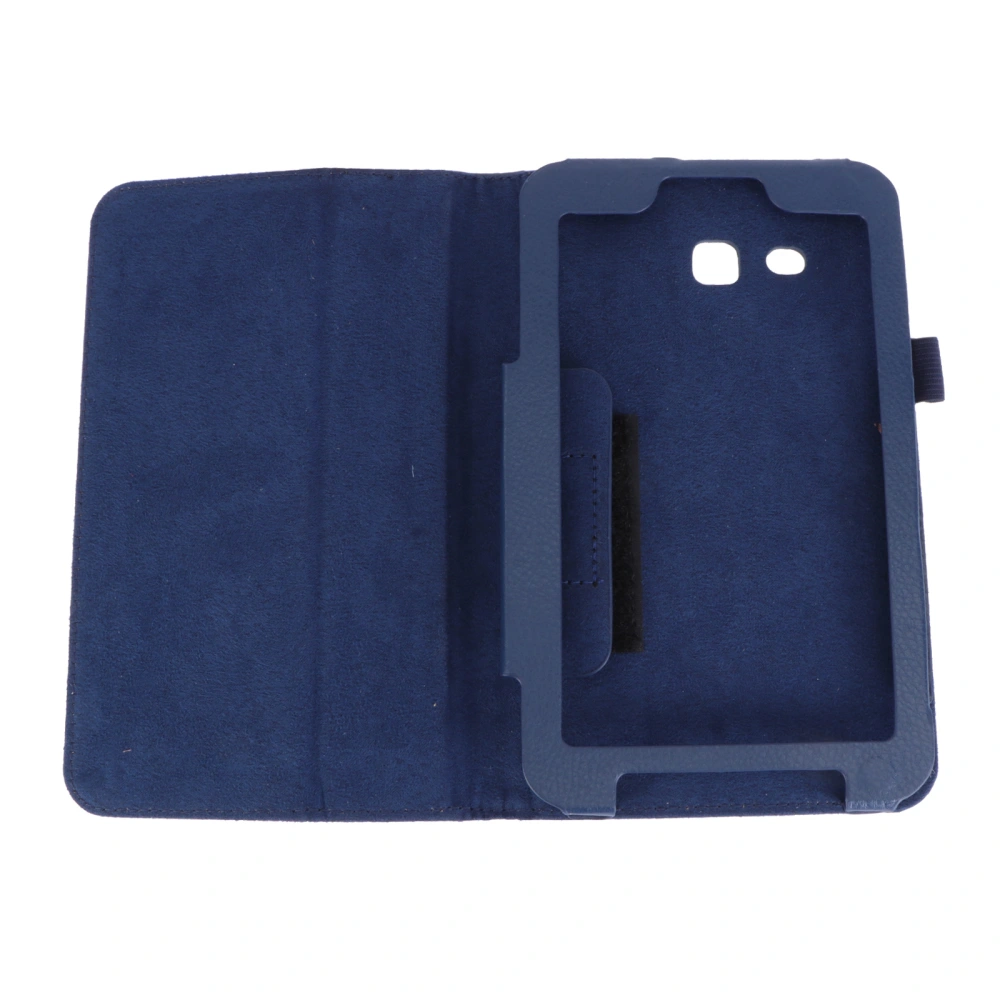 4-in-1 Litchi Texture PU Case Cover Stand Set for Galaxy Tab 3 Lite 7.0 T110 /T111 (Dark Blue)