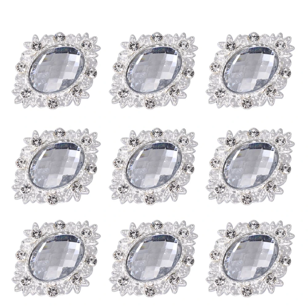 10pcs DIY Shoes Accessories Shoes Patch Stickers Alloy Rhinestone Shoes Ornament (Style 1)