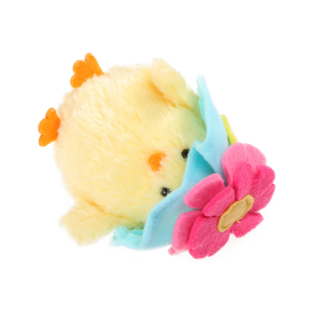 1Pc Easter Cuddly Toy Super Imitation Chicken Doll Mini Craft Micro Landscape Decor Chicken Adornment (Blue Hat)