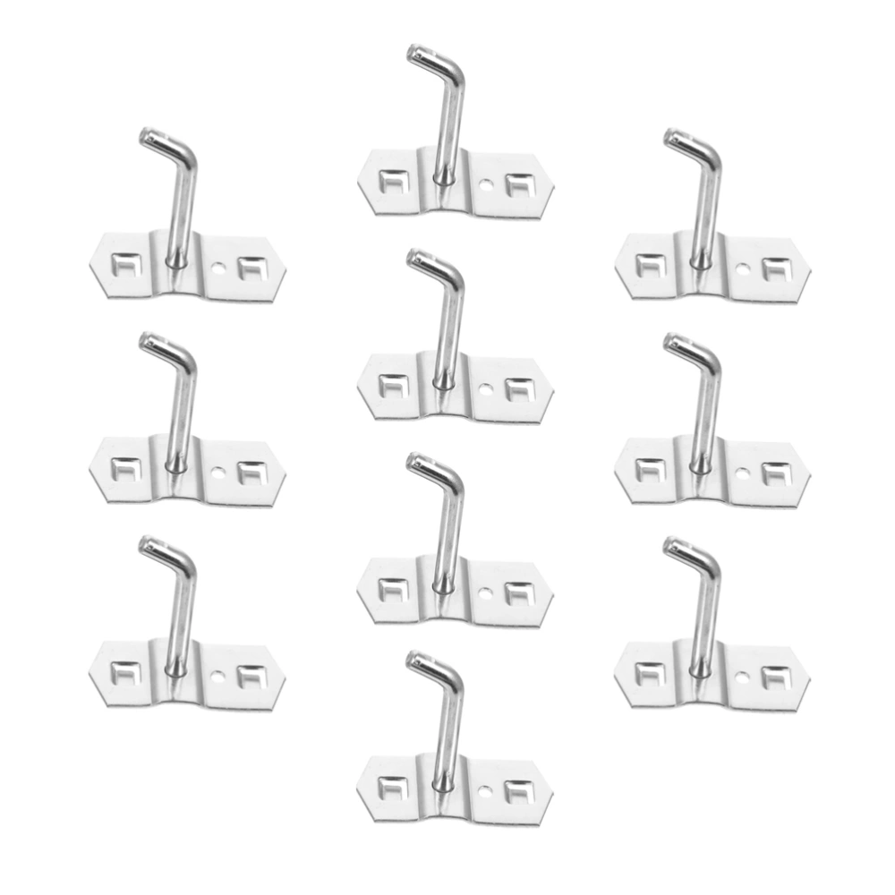 10pcs Peg Board Wall Hooks Practical Storage Hooks Multi-purpose Pegboard Hooks