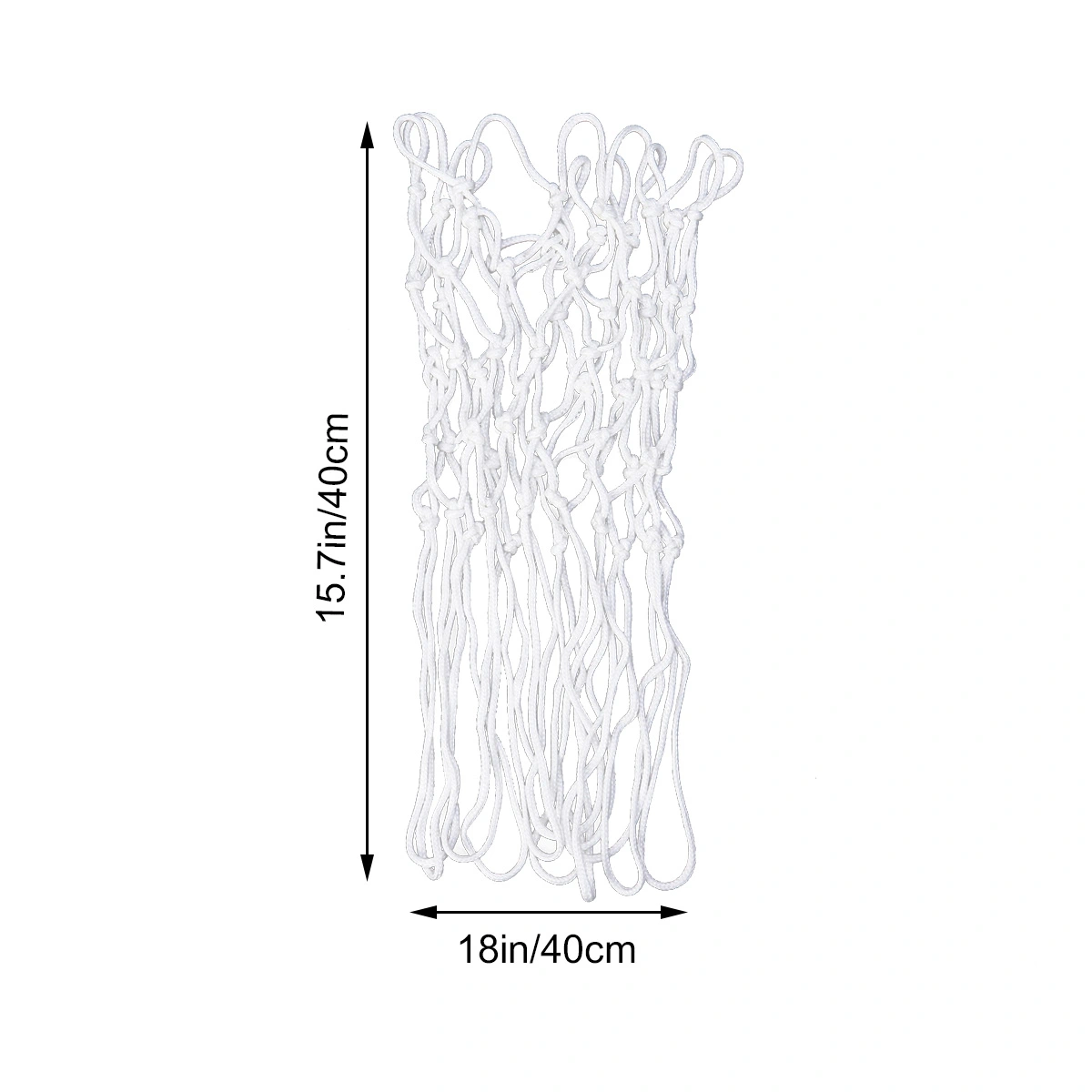 2 PCS Night Glowing Luminous Basketball Net Nylon Braided Standard Professional Basketball Net Heavy Duty Thick Net Basketball Net (White)