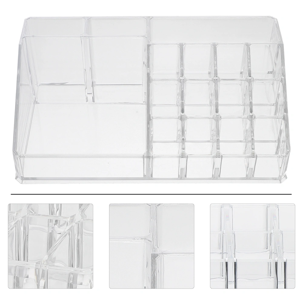 1Pc Acrylic Lipstick Storage Box Desktop Transparent Cosmetics Storage Box