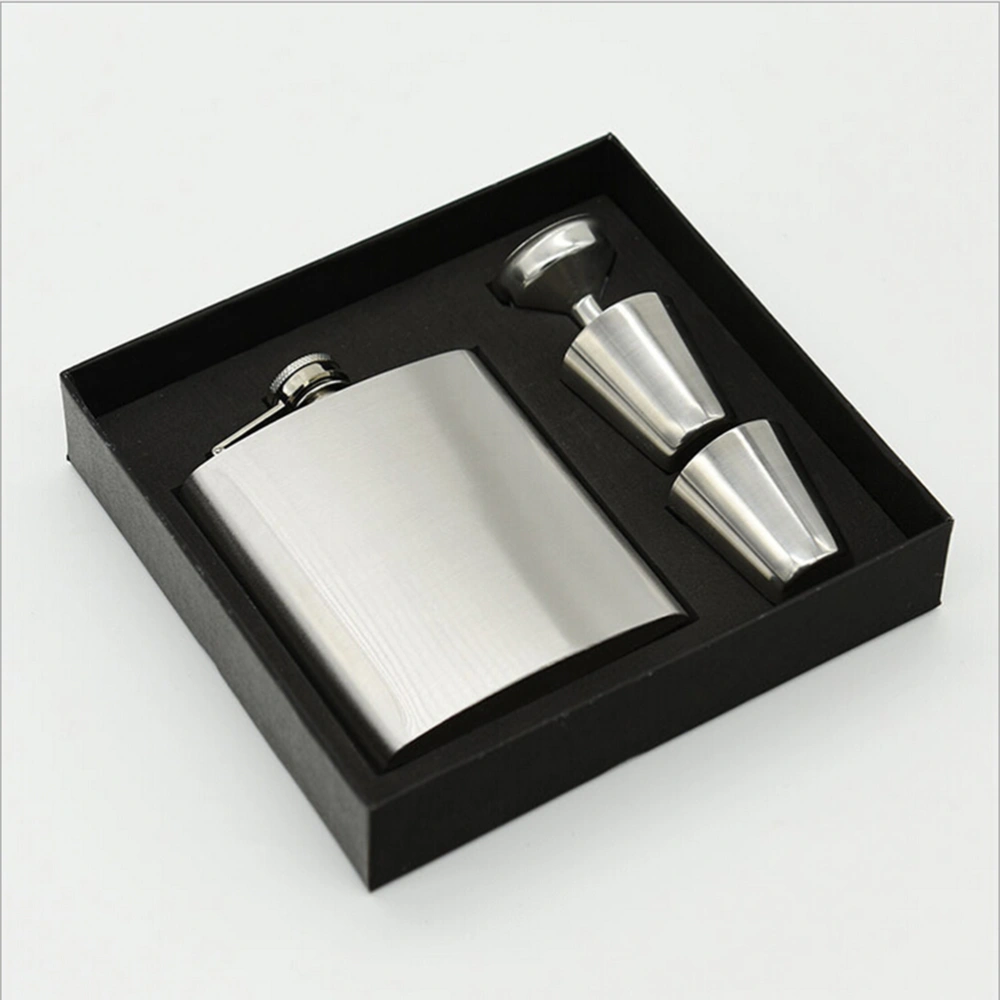 Hip Flask Complete with 2 Cups & a Funnel Wedding Party Birthday Home With Gift Box Favor