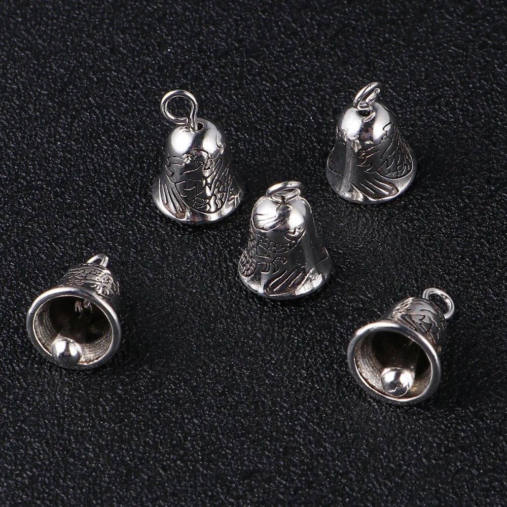 20pcs DIY Alloy Jewelry Accessories Christmas Bell Pendants DIY Ornaments Jingle Bell Charms Pendants for Jewelry Making (Antique Silver Color)