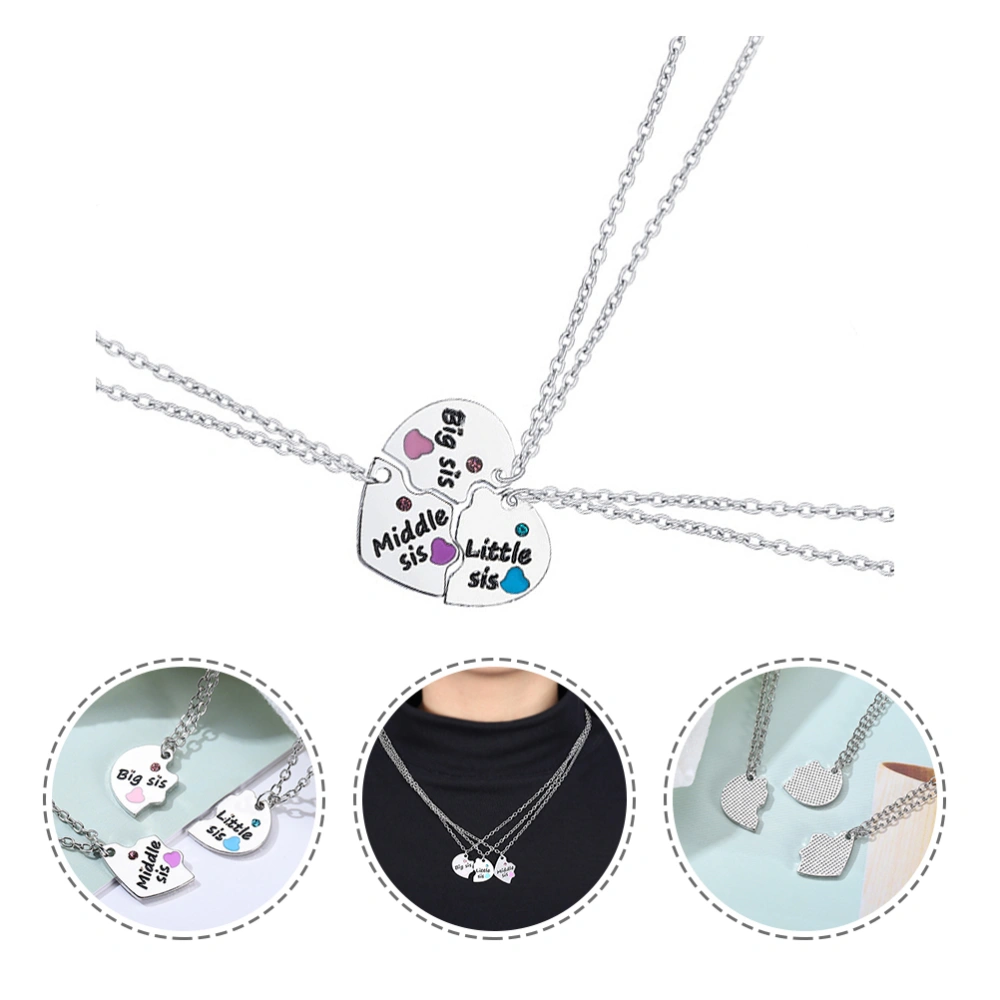 1 Set Matching Heart Friendship Necklace Sister Puzzle Necklace Friendship Gifts