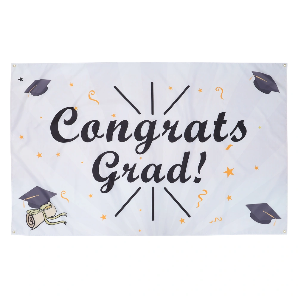 1pc Congrats Grad Banner Party Hanging Accessory Grad Photo Backdrop Decor