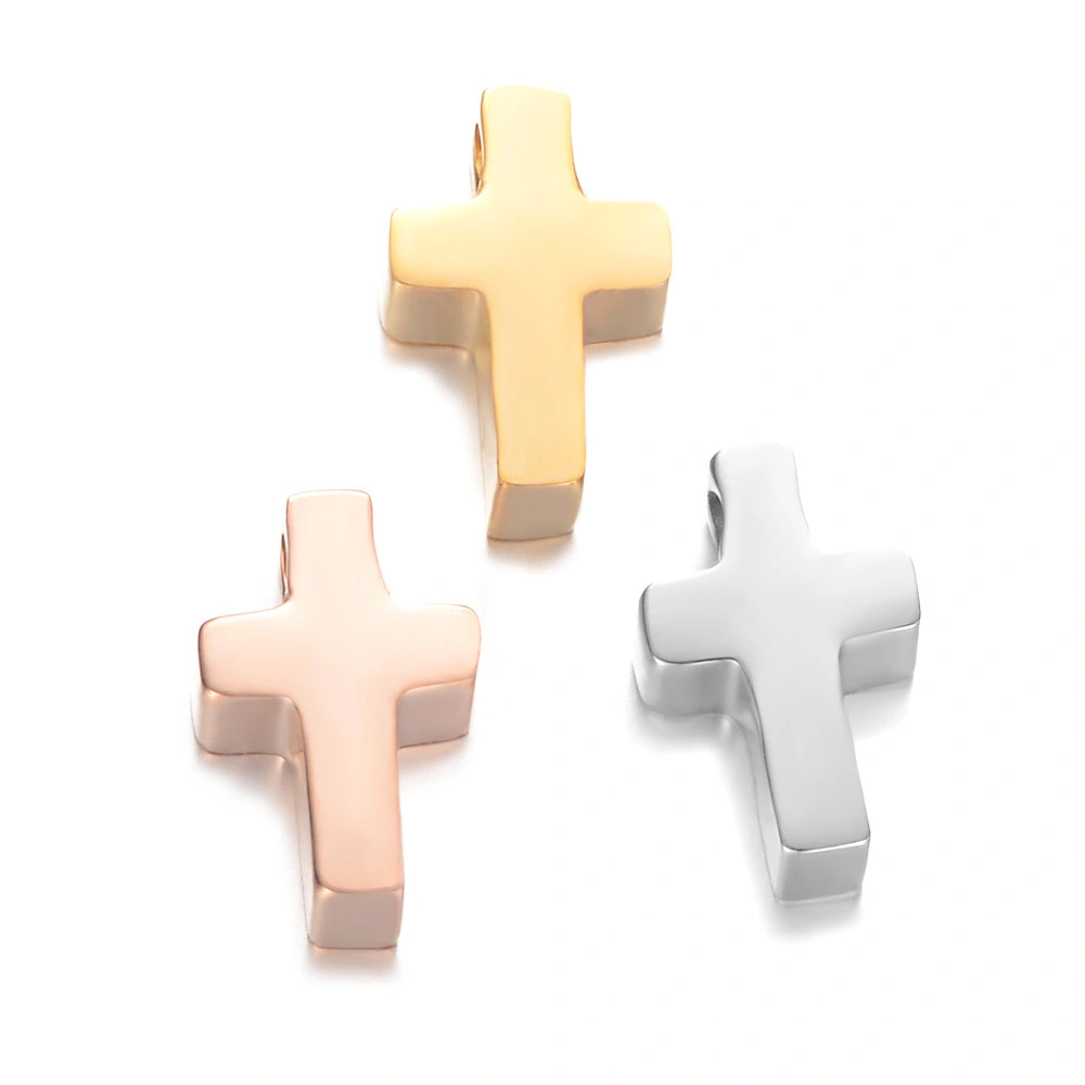 10pcs Cross Pendants DIY Delicate Cross Bracelet Pendants Creative Hand Chain Decors