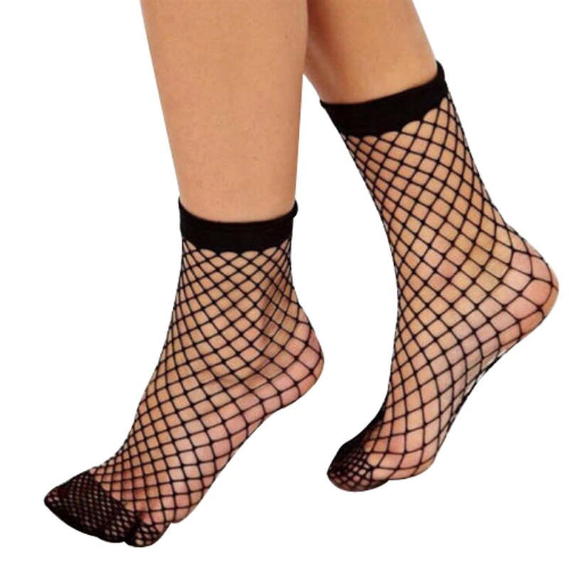 1 Pair of Women's Casual Fishnet Ankle High Socks Mesh Anklet Fish Net Short Socks