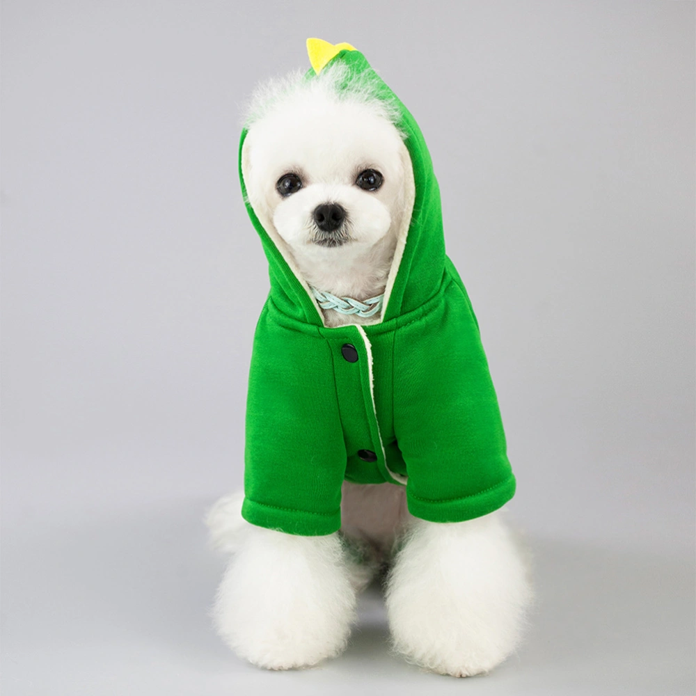 Pet Dog Clothes Winter Warm Apparel Dinosaur Shape Costume Breathable Garment Pet Supplies Size XL