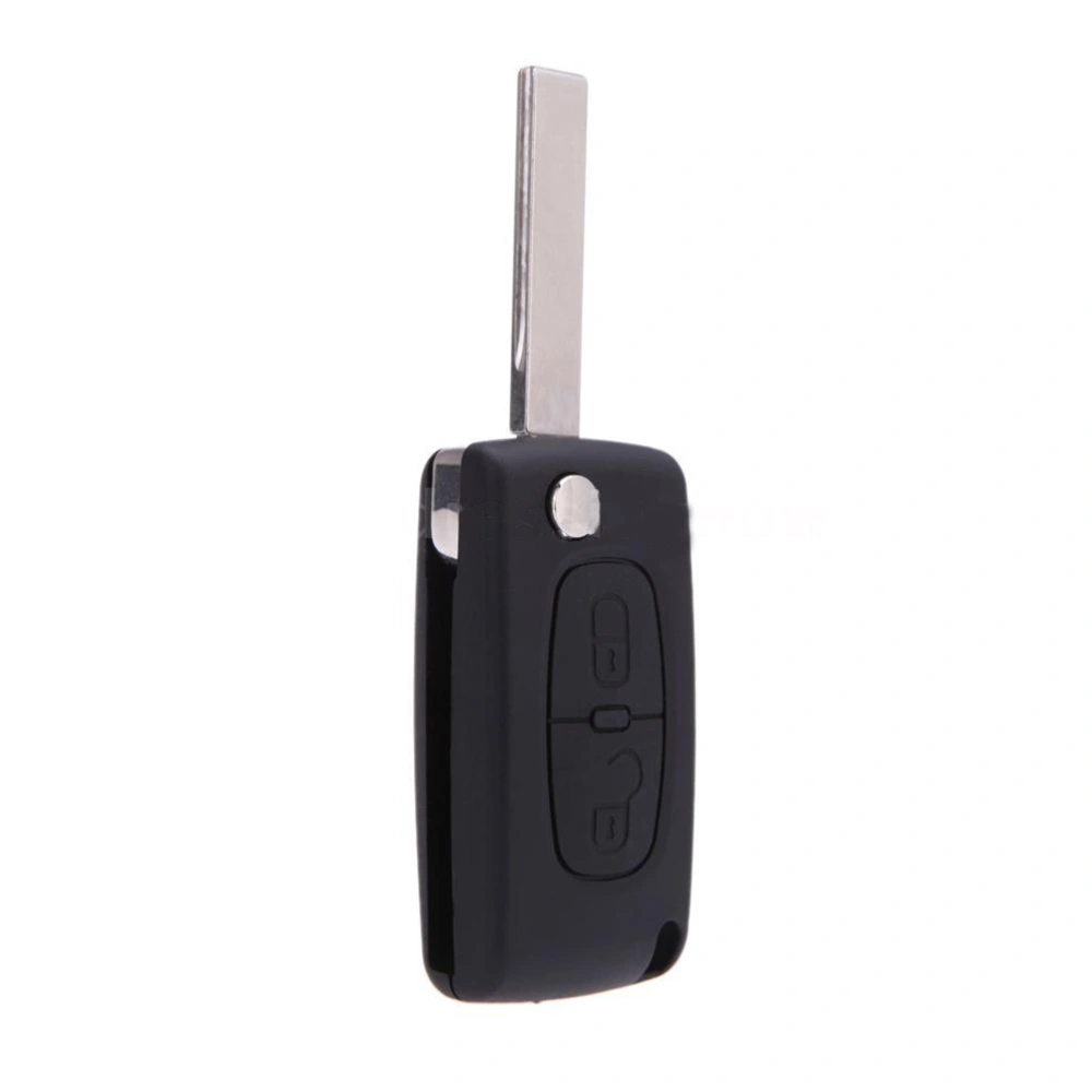 Car Key Replacement 2 Buttons Remote Entry Folding Key Shell Fob Case Cover for Peugeot 207 307