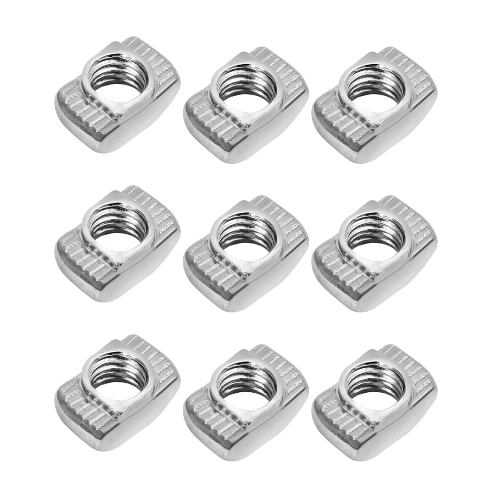 BESTOMZ 50Pcs European Aluminum Extrusions Slim T-Nut Thread (M4x10x6)