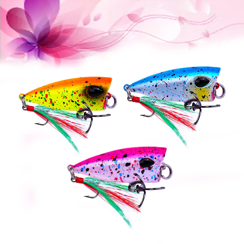 3pcs Painted Plastic Baits Fishing Lures Painted Series Bionic Baits Plastic Hard Baits Life-Like Swimbait