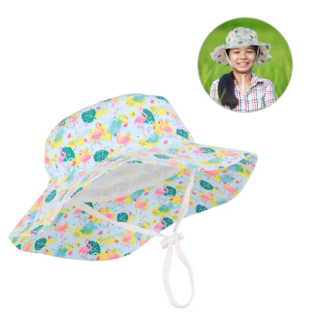 1pc Sun-Resistant Fashion Bucket Hat Printed Outdoor Sun Hat for Kids