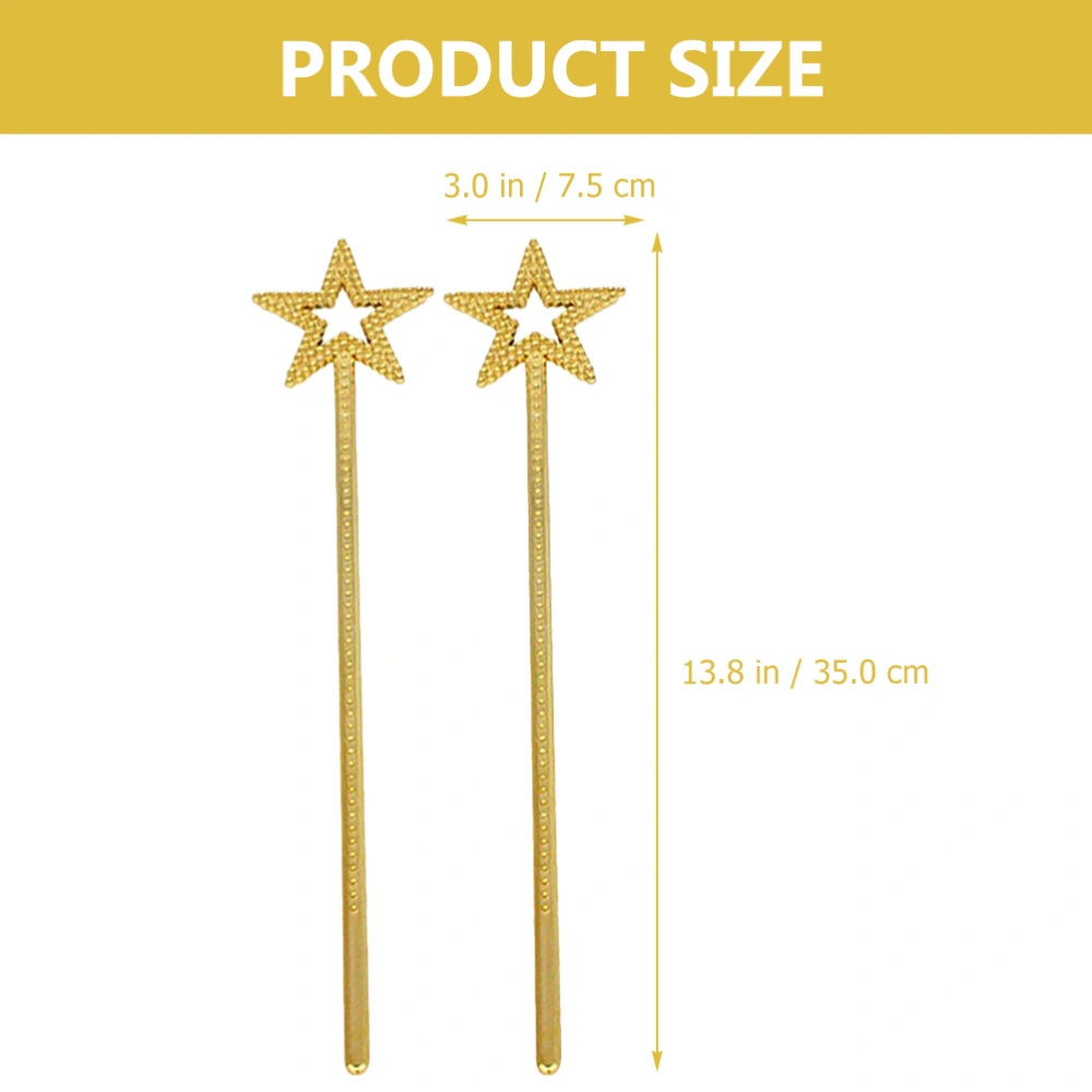 2pcs Star Wands Angel Fairy Wands Kids Stage Performance Prop Fairy Cosplay Props