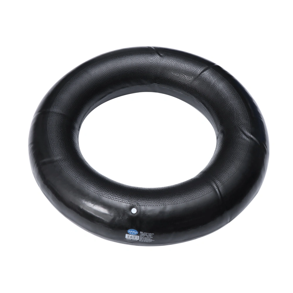 Thicken Adults Inflatable Rubber Swim Ring Safety Aid Float Seat Ring - 80cm after Inflation (Black)