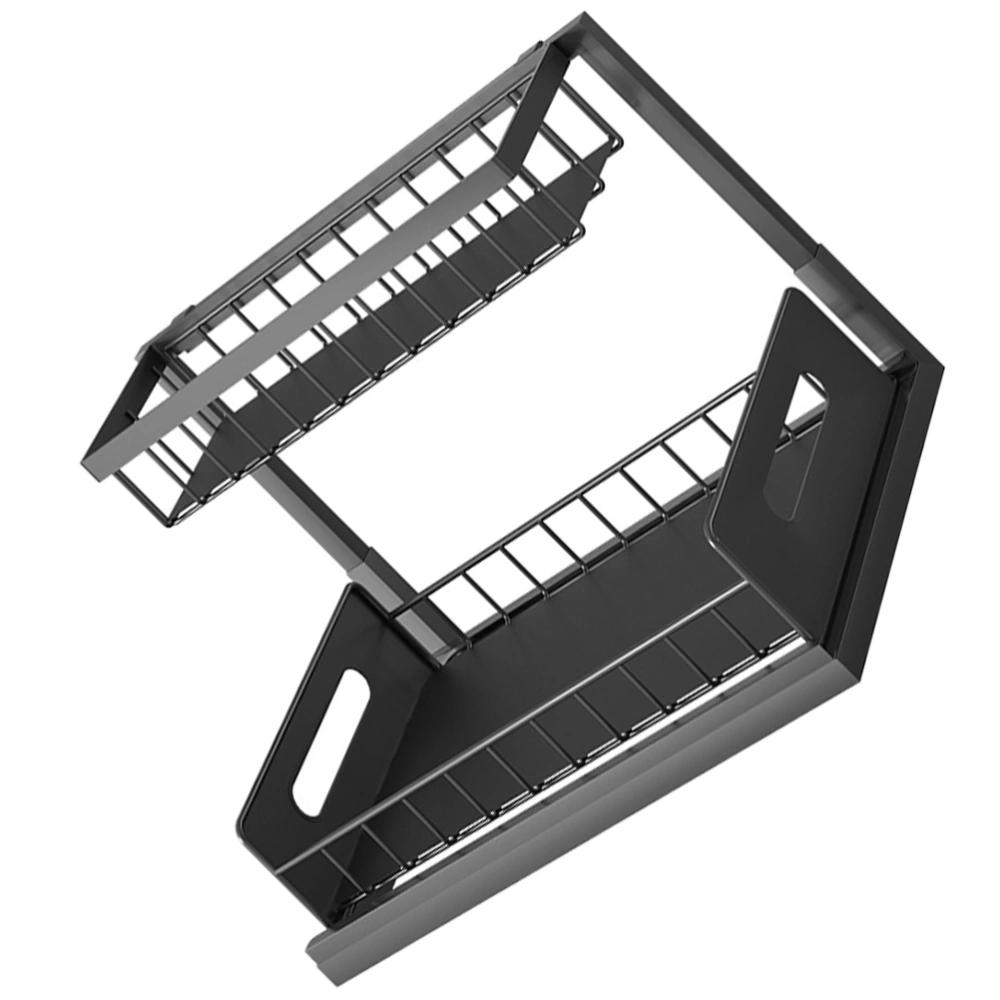 1pc Spice Rack Countertop Organizer 2-Tier Bathroom Shelf Kitchen Rack Organizer