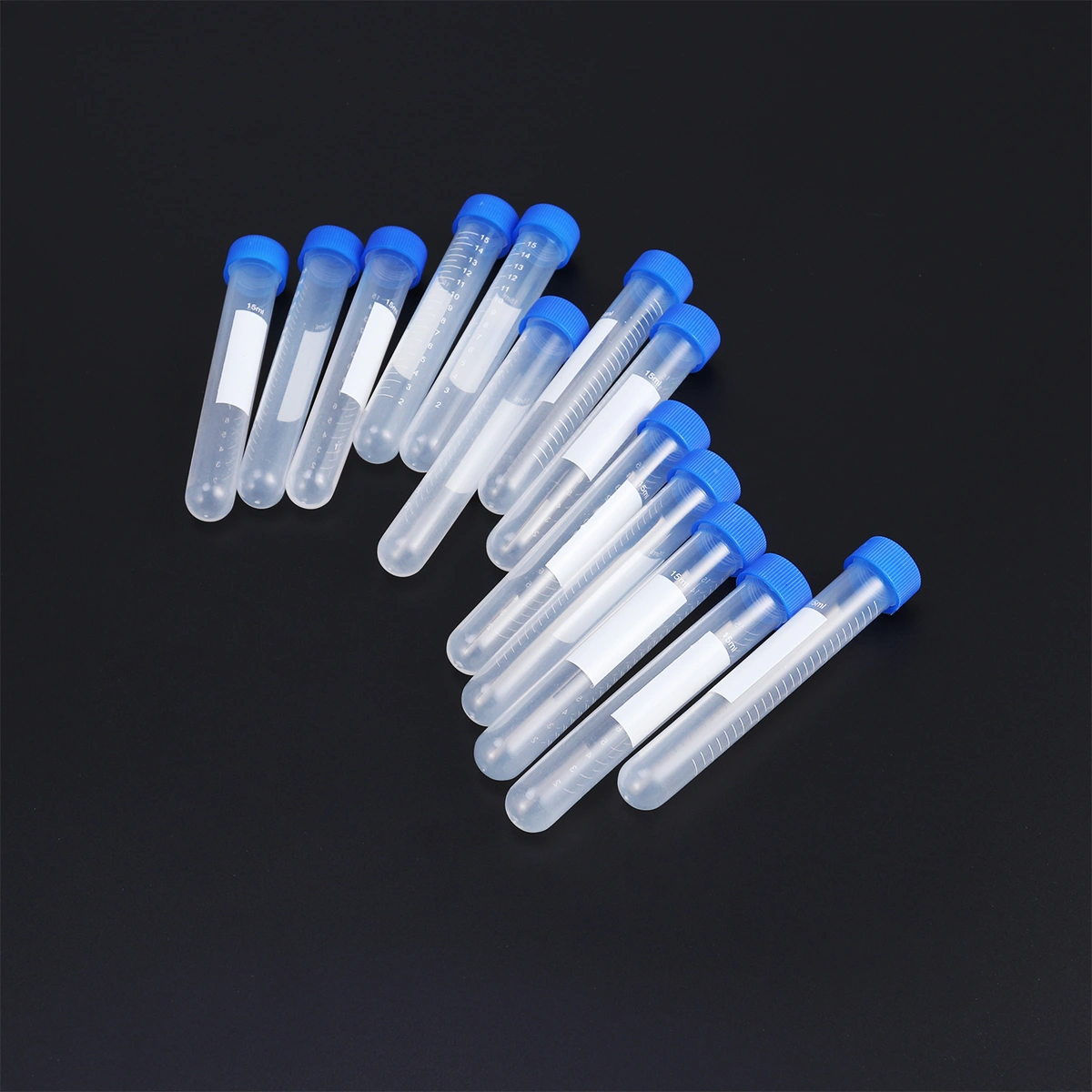 50 PCS 15ml Round Bottom Centrifuge Tube with Screw Sample Supply