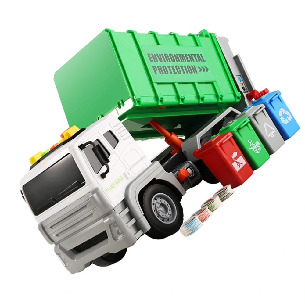 1 Set of Funny Children Garbage Truck Toys Manual Kids Toys with 40 Cards