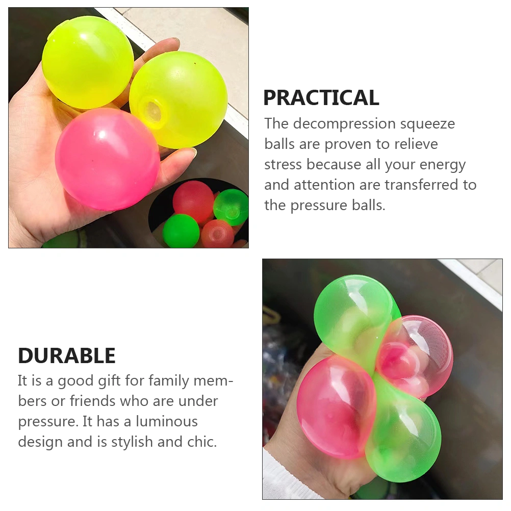 6pcs Luminous Sticky Wall Balls Glowing Stress Relief Sticky Balls for Ceiling