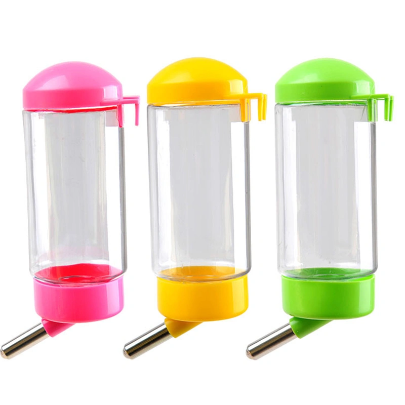 400ML Pet Water Bottle Hanging No Drip Drinking Dispenser for Hamsters Puppy Cat Rabbit Small Animals (Green)